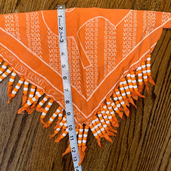 Vintage Tennessee Vols Orange Beaded Scarf - Picture 7 of 7